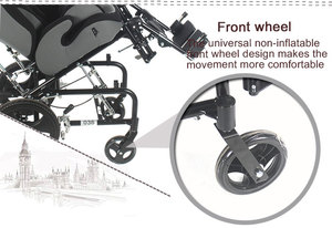 Silla de Ruedas Multifuncional para Rehabilitación de Parálisis Cerebral Infantil Ary Medical AY-958L-C, Aleación de Aluminio, Soporte de Cabeza Ajustable Manualmente, CE - Product Image 3