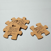 Sous-verres personnalisés en forme de puzzle, isolants thermiques et anti-brûlure, sets de table en liège écologiques pour bols à thé