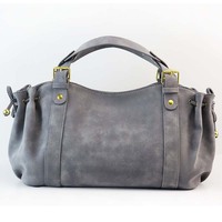 Bolso de Mano de Cuero PU Esmerilado con Logotipo Personalizado al por Mayor, Bolso de Hombro de Gran Capacidad para Mujer, Estilo Vintage, Retro, para Oficina, OEM