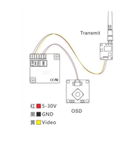 Caméra analogique miniature ZKTECH FPV-B19 1/3 CMOS 1500TVL avec objectif 2,1 mm PAL NTSC et OSD interne réglable pour drone de course