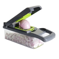 Trancheuse à mandoline professionnelle à lames en acier inoxydable 14 en 1, coupe-légumes, coupe-légumes, hachoir avec passoire