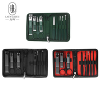 Longhui – Kit professionnel de coupe-ongles 9-en-1 en acier inoxydable, ciseaux à ongles épais, outil de manucure spécialisé