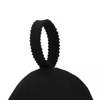 Chapeau de sauna en feutre de laine doux avec boucle de suspension, léger et doux pour la peau, idéal pour la relaxation quotidienne à la maison