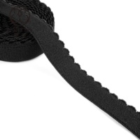 Sangle en sergé de haute qualité de 15 mm et 20 mm de largeur, avec bordure à double denture, élastique, pour sous-vêtements, bretelles, et bande de soutien-gorge en nylon à picots
