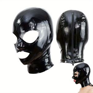 Maschera in Lattice Nero <span class=keywords><strong>con</strong></span> Cerniera Posteriore, Occhi Aperti, Bella Bocca, per Cosplay, Costume di Halloween, Cappello Passamontagna per Feste - Product Image 4