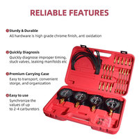 Kit d'outils universel OEM pour la synchronisation et la réparation des carburateurs, avec jauge d'équilibrage et boîte de rangement
