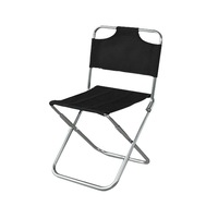 Chaise pliante d'extérieur en alliage d'aluminium, style glamping, ultra-légère et portable, pour la pêche, la file d'attente et comme siège de métro avec dossier