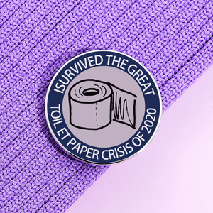 J'ai survécu à la grande crise du papier toilette de <span class=keywords><strong>2020</strong></span> broche broche Badge accessoire pour fête cadeau Festival décoration revers Badge - Product Image 3