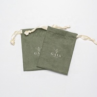 Pochette à bijoux avec cordon de serrage en daim et velours avec logo de marque personnalisé emballage textile pour mini bracelet collier
