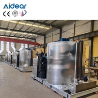 Grande machine commerciale à glace en flocons pour comptoirs de présentation de poissons et fruits de mer frais en hypermarchés