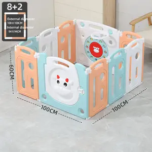 Box per bambini facile da piegare e conservare pannello di gioco divertente recinzione in plastica per bambini e neonati al coperto e all'aperto