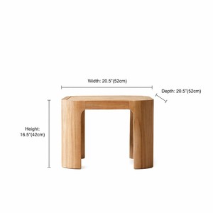 Table d'appoint extérieure en teck massif au design italien audacieux, base architecturale, construction robuste en planches pour terrasse de luxe contemporaine D - Product Image 3