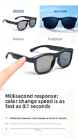 Nouvelles Lunettes Audio Intelligentes Électrochromiques Alibaba 2025 JS-22 PRO, Traducteurs Intelligents, Protection UV, Recharge Magnétique
