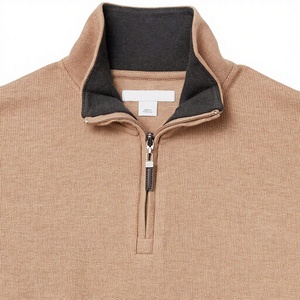 Sudadera de Forro Polar con Cierre de Media Cremallera para Hombre, 100% Algodón, Impermeable, Transpirable, Ropa Casual de Invierno - Product Image 2