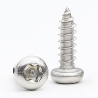 100 pièces/sac 304 goupille en acier inoxydable à tête ronde Torx anti-vol vis taraudeuse inviolable M2 M2.3 M2.6 M3 M3.5 M4 M5 M6 M8
