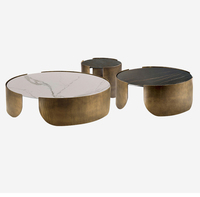 Table basse pliable en métal avec plateau noir pour balcon de maison au design minimaliste moderne
