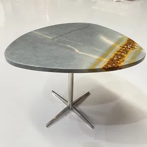 Tavolo da tè in marmo moderno moderno stile romano blu re-WING tavolo da tè all'ingrosso mobili personalizzati per soggiorno tavolino