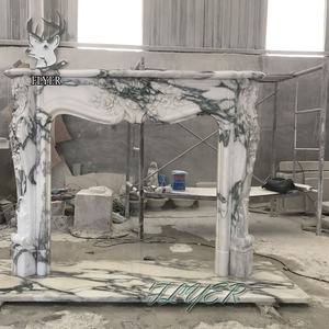 Минималистичный дизайн белого мраморного камина, покрытого итальянской каррарой в викторианском стиле - Product Image 3