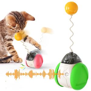 Nieuwe Piepende Interactieve Kat Speelgoed Bewegende Kat Tuimelaar Speelgoed Veilig Kat Kattenkruidspeelgoed Met Teaser Toverstaf Bal Vogel Sirene - Product Image 2