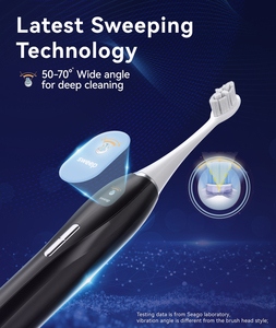Seago 2778มาใหม่ที่มีเซนเซอร์วัดความดันแปรงสีฟันโซนิคพร้อมเปลี่ยนหัวได้พร้อมฟังก์ชั่นเตือนความจำสำหรับผู้ใหญ่ - Product Image 2