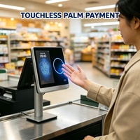 Terminal de paiement par reconnaissance veineuse palmaire, machine de contrôle d'accès tout-en-un avec écran tactile de 5 pouces, IP64