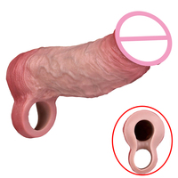 OS-ADL5073 Silicone de qualité médicale mâle pénis Extender Simulation gode expérience se sentir réaliste gros gode adapté pour homme