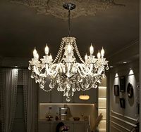 Lustre en fer de grande taille, style romantique, pour villa de luxe, hôtel, restaurant, éclairage de plafond, décoration de mariage