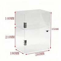 Vitrine en acrylique transparent verrouillable vitrine en acrylique transparent avec serrure pour la vente au détail