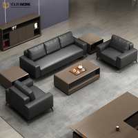 Nouveau salon canapé table basse combinaison patron bureau réception canapé moderne trois personnes table basse canapé ensemble