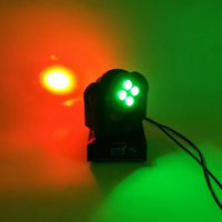 WF Mini LED 10W Double Face 4-Eyes Laser Shaking Head Stage Light DMX Sound Control Dj Light Equipment