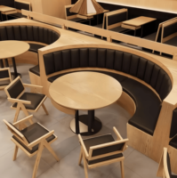 Meubles de cuisine d'hôtel modernes en bois de haute qualité OEM ODM, ensemble de tables et chaises de salle à manger commerciale pour restaurant avec tiroir
