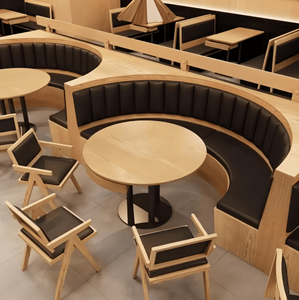 ชุดโต๊ะเก้าอี้ร้านอาหารคุณภาพสูง OEM ODM สไตล์โมเดิร์น ทำจากไม้ สำหรับโรงแรม ห้องครัว ห้องรับประทานอาหาร พร้อมลิ้นชัก - Product Image 1