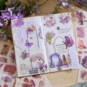 Işık Retro DIY sahne dergisi çıkartma kitabı 24 yaprak köpük <span class=keywords><strong>Washi</strong></span> bant dekoratif çıkartmalar - Product Image 4