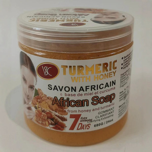 Savon africain 680g pour le <span class=keywords><strong>visage</strong></span> et le corps, nettoyage en profondeur, exfoliant, hydratant, boue, curcuma, miel, <span class=keywords><strong>gommage</strong></span> corporel - Product Image 3