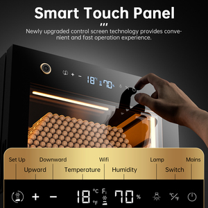 Cigarloong 300 pcs Cigar Humidor kỹ thuật số LED ánh sáng nhiệt độ độ ẩm kiểm soát Cedar gỗ Cigar tủ - Product Image 2