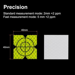 Hojas reflectoras de encuesta 40x40mm Cinta reflectante autoadhesiva Marca de objetivo de encuesta para estaciones totales, Verde - Product Image 2
