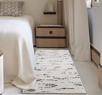 Tapis de chevet moderne Sarpes fabriqué à la machine, tapis en laine pour chambre et salon, écologique, à poils ras, style luxe léger haut de gamme
