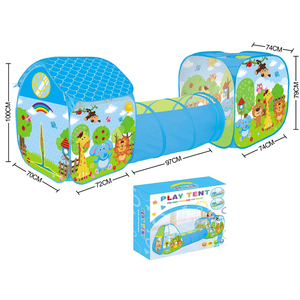 RS Kinderen Plastic Sport Speelgoed Speelhuis Opvouwbaar Draagbaar <span class=keywords><strong>Pop-up</strong></span> Drie-in-één Binnen Buiten Kruip Huis Tunnel 70cm - Product Image 5