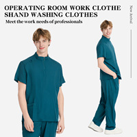 Ensembles de blouses médicales unisexes en coton extensible de haute qualité à séchage rapide, col en V, manches courtes, pour la détection par radiofréquence, pour dentistes et médecins