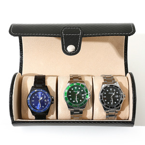 Đẹp chất lượng đồng hồ hộp cuộn bao bì xách tay biểu tượng tùy chỉnh sang trọng PU da lưu trữ trường hợp đồng hồ cho du lịch - Product Image 3