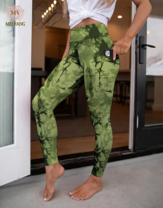 Leggings Meiyang con Estampado Personalizado para Verano, Pantalones Casuales de Yoga de Cintura Alta, Leggings con Estampado Tie-Dye y Bolsillos, Ropa de <span class=keywords><strong>Mujer</strong></span> - Product Image 6