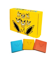 Fournisseur de cartes de jeu YQ en gros : Boîte cadeau avancée Eevee Pokémon PTCG, Sachet de fête Eevee, Étui scellé rare, Protège-cartes Pokémon