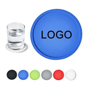 Custom Logo Printed Promotional Round Silicone Coaster for Drink Cup <b>Mat</b> Set Soft Rubber Coaster <b>Bar</b> Beer Custom Coaster Coffee - Product Image 2