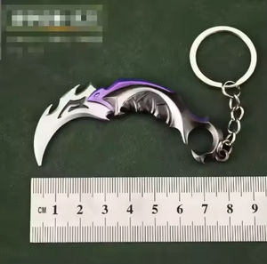 Llavero de Metal de Valorant con Réplica de Arma, Rifle M4 y Cuchillo de Garra, Colgante Coleccionable de Aleación de Zinc - Product Image 6