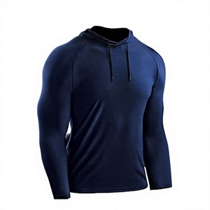 Sudadera de Punto para Hombre, Corte Ajustado, con Capucha, Manga Larga, Secado Rápido, Color Sólido, Informal - Product Image 2