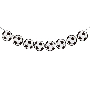 Décorations de fête d'<span class=keywords><strong>anniversaire</strong></span> sur le thème du football moderne, bannières de drapeaux de basketball, baseball, <span class=keywords><strong>rugby</strong></span>, arrangement de scène en papier, vente chaude - Product Image 5