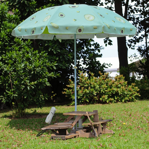 High Quality Customized Digital Printed PVC Fabric Iron Pole Outdoor Advertising Beach Umbrella 2.4M/2.8M Hot Sales Promotion