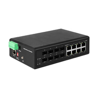 Commutateur géré industriel Gigabit PoE + DIN-Rail L2 + à 8 ports avec liaison montante à 8 emplacements SFP