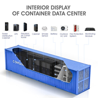 Conteneur de centre de données standard international à déploiement rapide |   Conteneur informatique intégré portable et étanche avec climatisation et onduleur