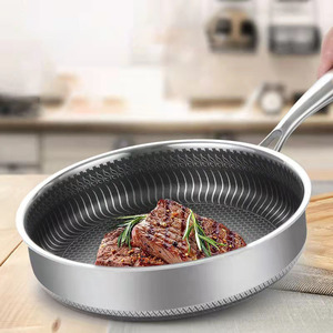 <strong>New</strong> High Quality 316/304 Stainless Steel Nonstick Frying <strong>Grill</strong> <strong>Pan</strong> Steak Skillet Non Stick Fry <strong>Pan</strong> for Restutrant - Product Image 3